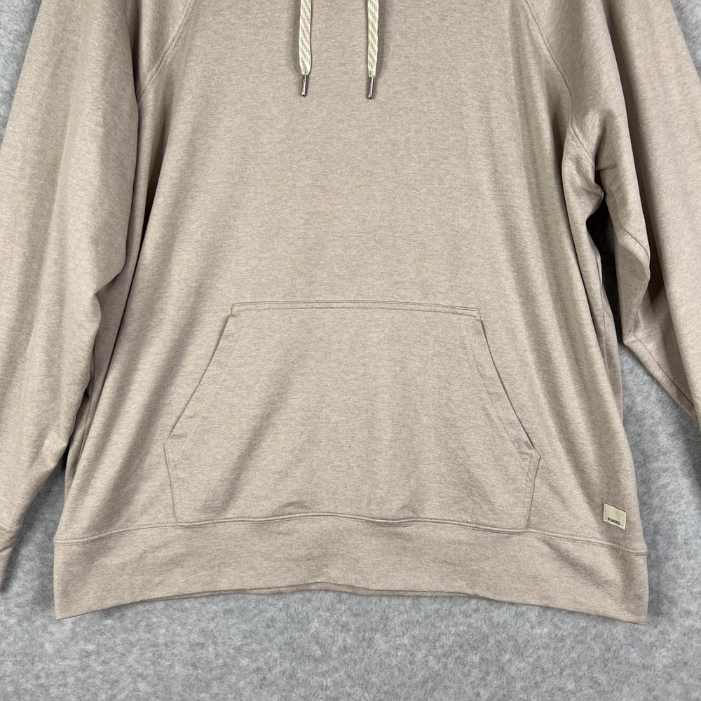 Vuori Heathered Khaki Tan Halo Oversized Hoodie Pullover Size Small - Picture 3 of 12